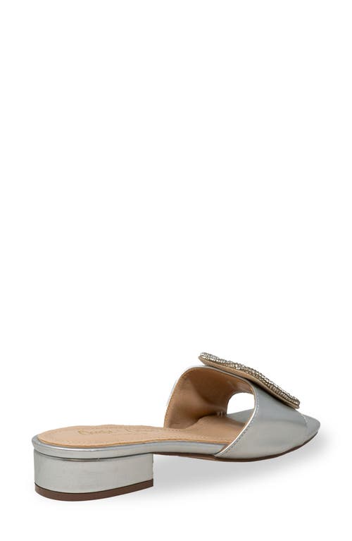 Chase & Chloe Chase And Chloe Flores Squared Spiral Rhinestone Sandal In Silver