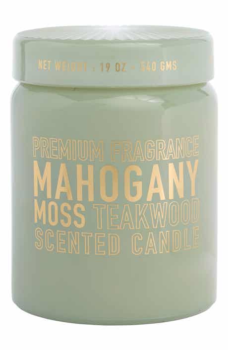 PORTOFINO CANDLES Mahogany Moss & Teakwood Apothecary Large Jar Candle
