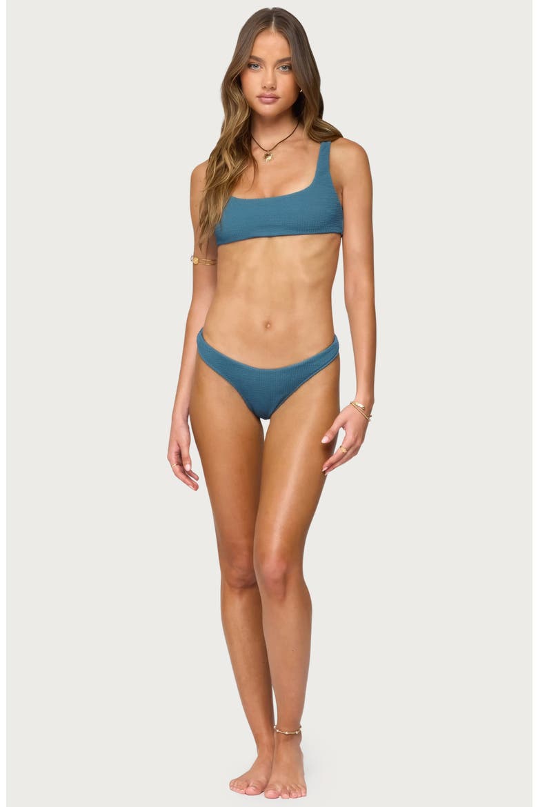 Oasis Scrunch Bikini Top, Alternate, color, BLUE