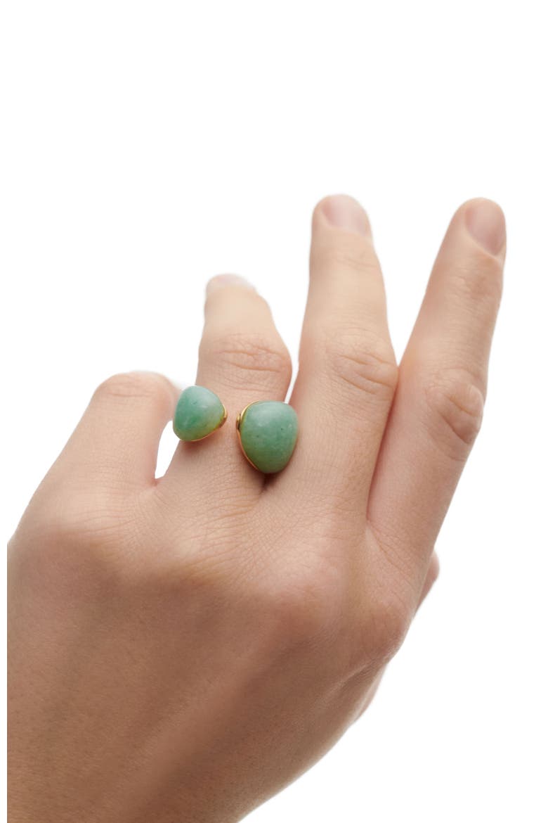 Gravity Stone Ring, Alternate, color, Green Aventurine
