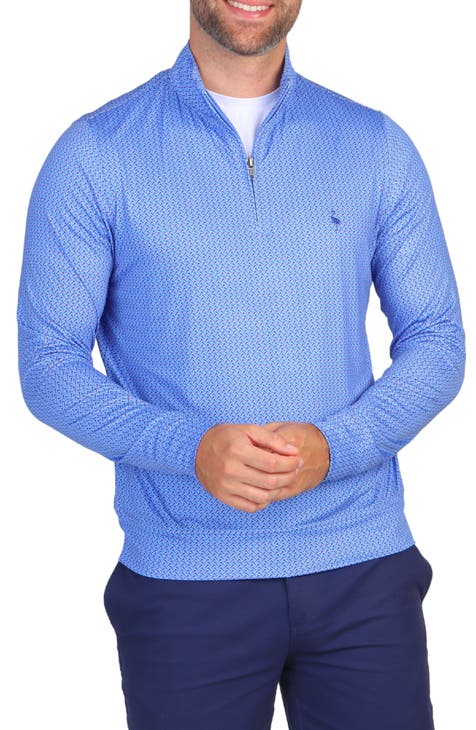 Golf Tees Print Quarter Zip Performance Pullover