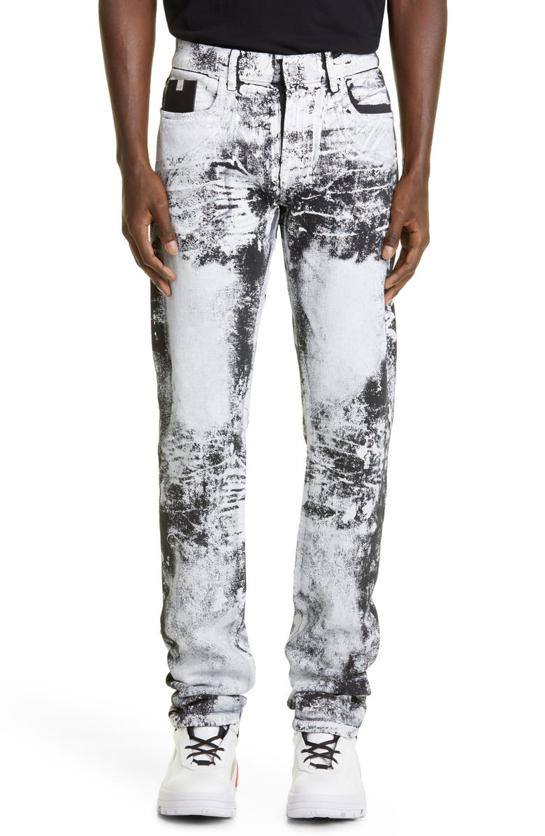 1017 ALYX 9SM Painted Stretch Denim Skinny Jeans, Main, color, 