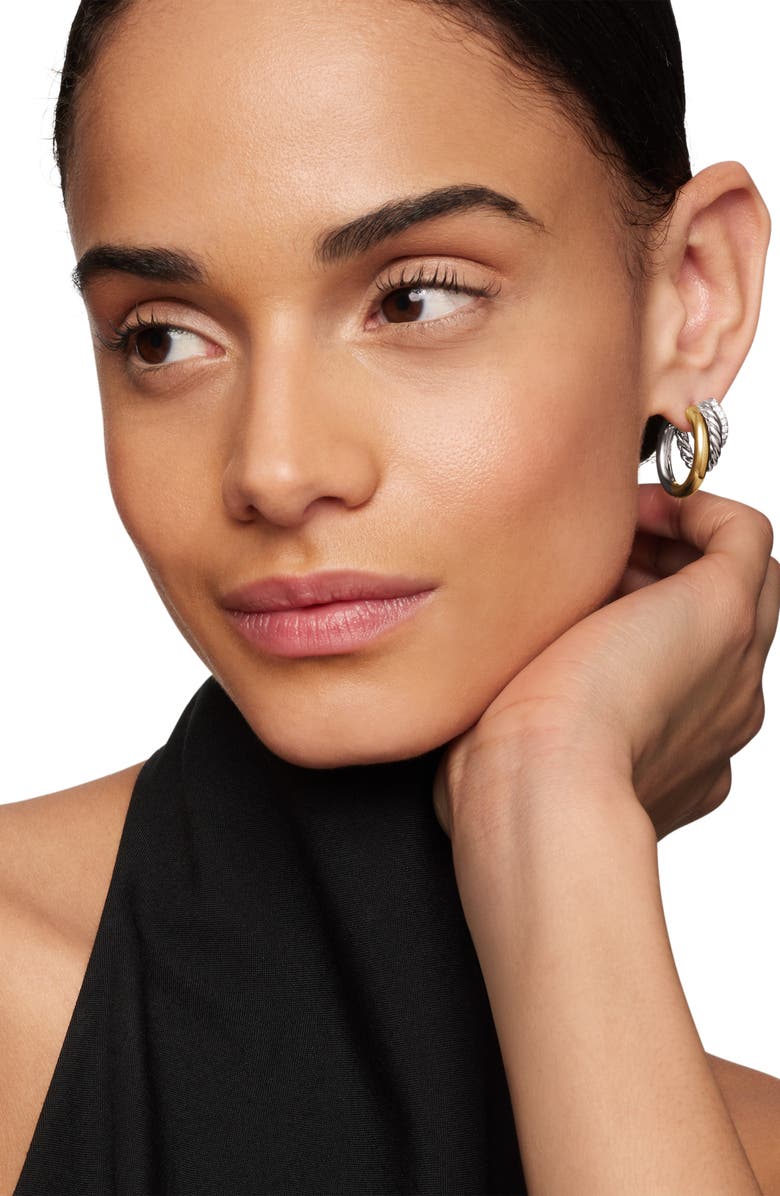 David Yurman Mercer<sup>™</sup> Pavé Diamond Multi Hoop Earrings, Alternate, color,