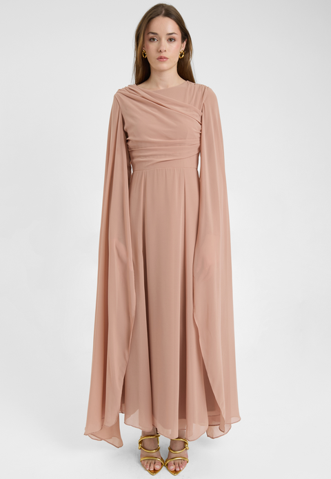Modest Chiffon Dress Maxi With Wrap Style Top