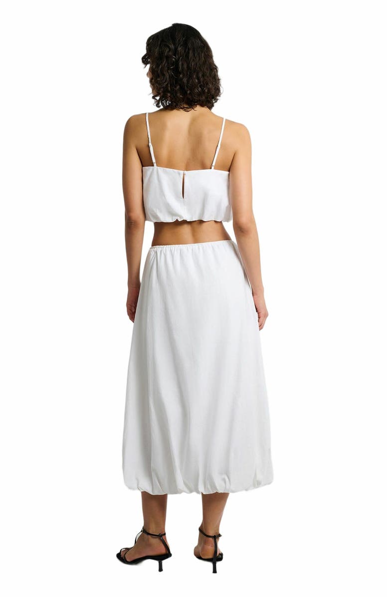 Onia Air Linen Bubble Maxi Skirt, Alternate, color, White