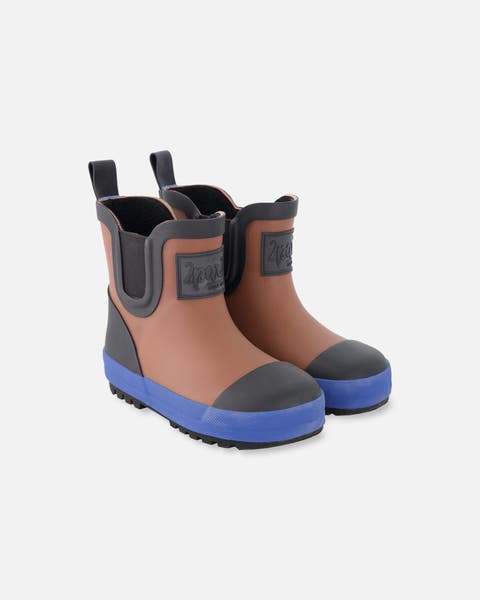 Boy Short Rain Boots in Natural Rubber (Toddler, Little Kid & Big Kid)