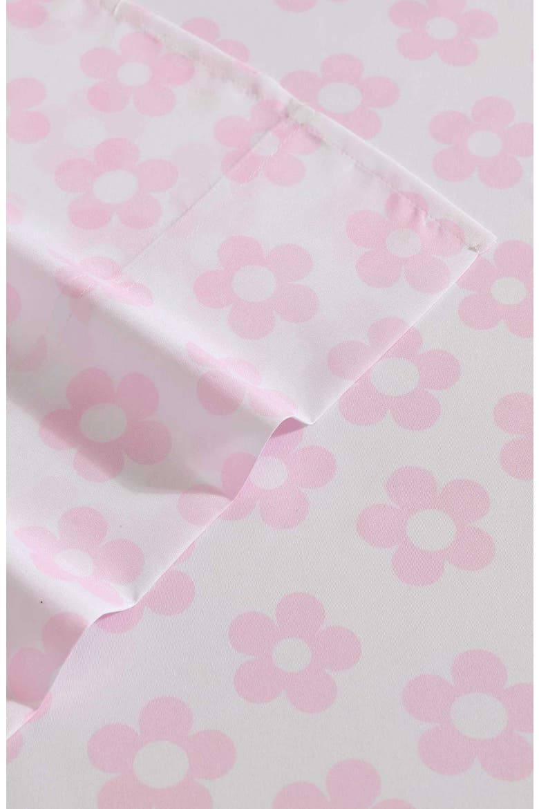 Retro Daisy Sheet Set, Alternate, color, LIGHT PINK
