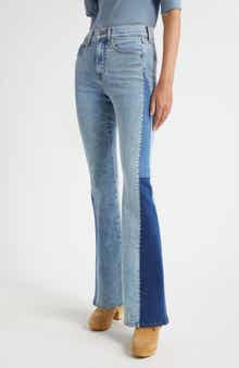 Veronica Beard Beverly High Waist Skinny Flare Jeans