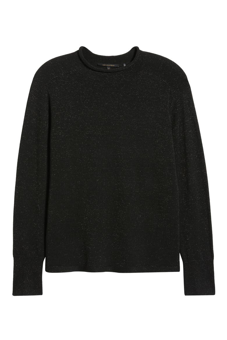 Lisa Metallic Sweater, Alternate, color, BLACK