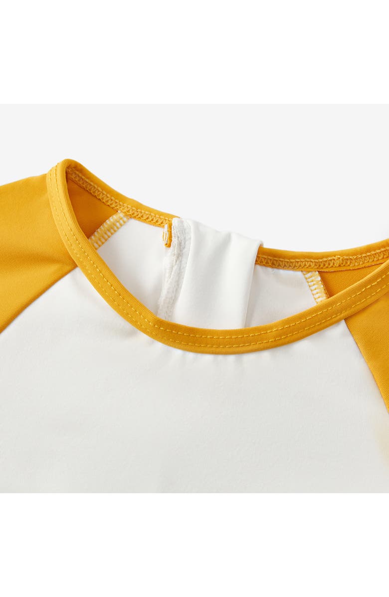 Milkbarn Long Sleeve Shirt and Trunks Swim Set, Alternate, color, Island Toucan