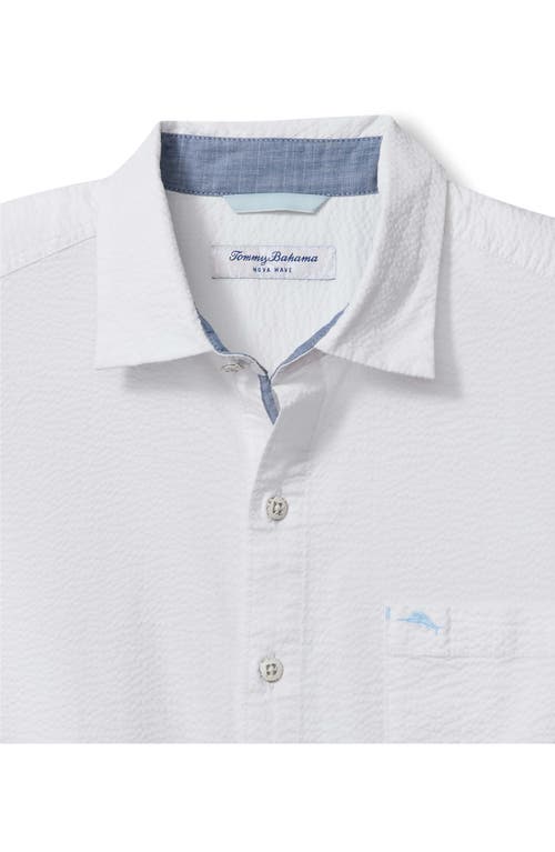 Tommy Bahama Nova Wave Short Sleeve Seersucker Button-up Shirt In White