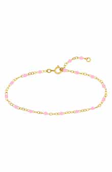 ES JEWELRY Enamel Station Chain Anklet
