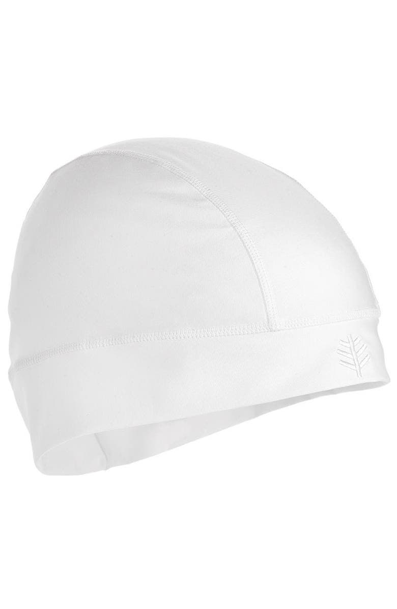 Coolibar Unisex Aqua Sun Skully Cap, UPF 50+ Sun Protection, LumaLeo, Alternate, color, White