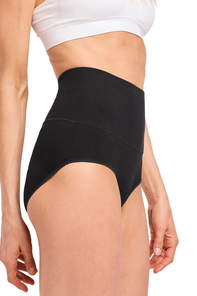 Women's Skimmies Cotton Stretch 360° Tummy Smoothing Brief - 3 Pack, Alternate, color, Black/Light
