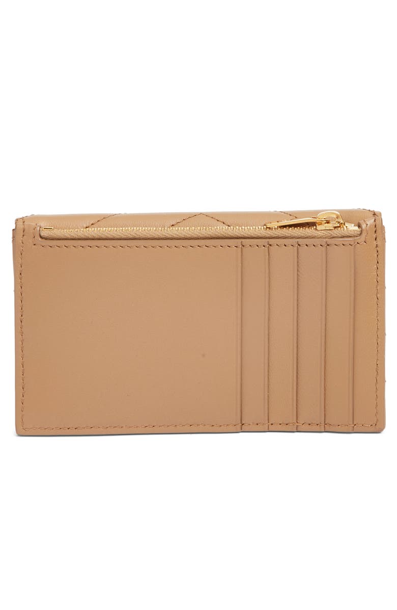 Saint Laurent Cassandre Envelope Flap Card Case, Alternate, color, Natural Tan