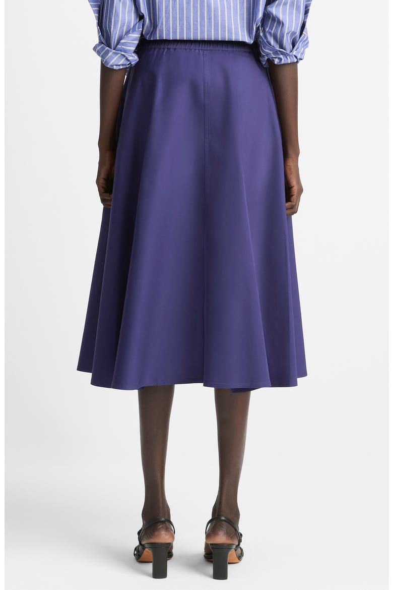 Stretch Cotton Midi Skirt, Alternate, color, DEEP IRIS