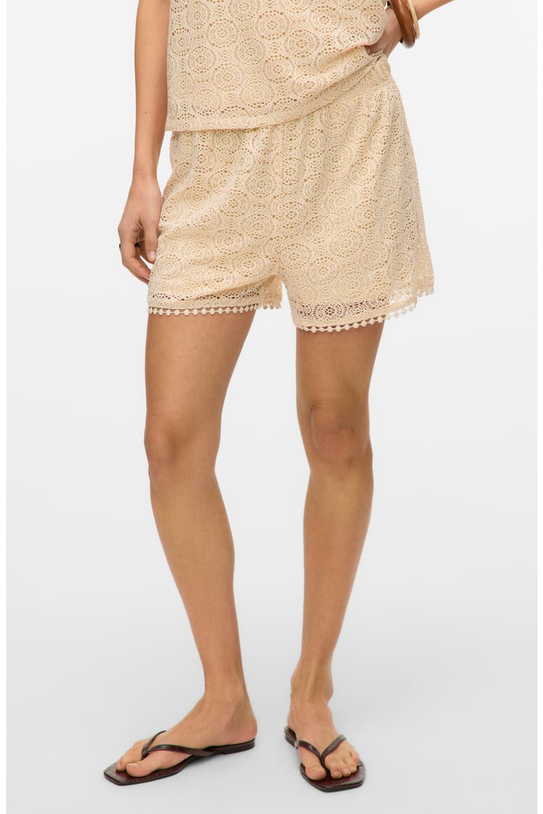 Maya Lace Shorts, Main, color, BIRCH