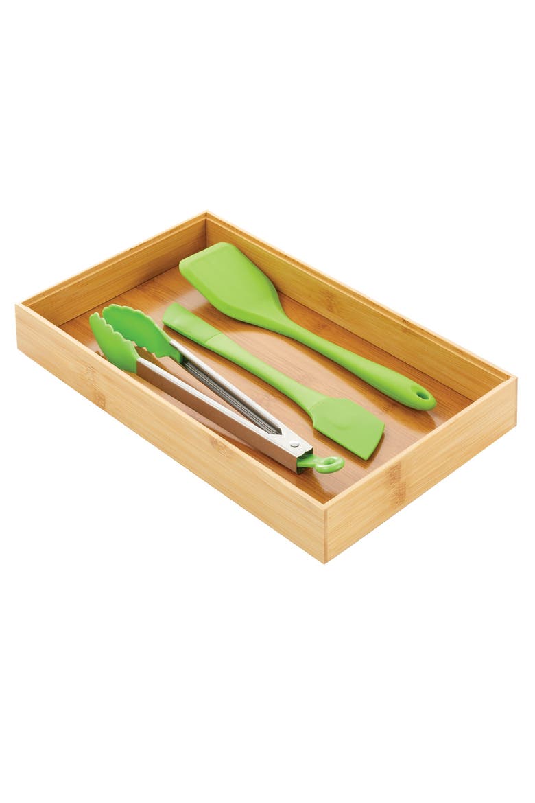 Stackable 15" Long Wooden - Drawer Organizer - 2 Pack, Natural Wood, Alternate, color, Natural