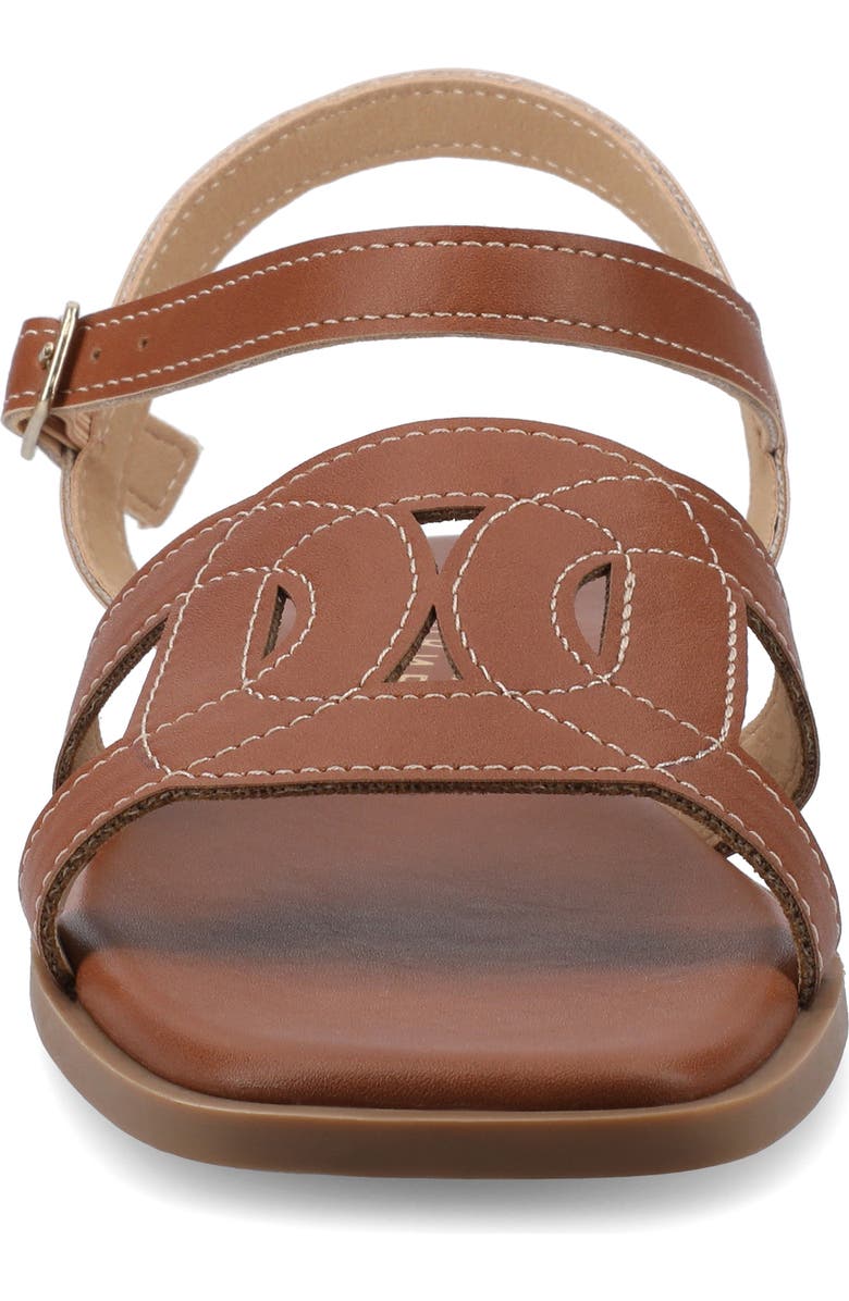 Journee Collection Bridey Sandal, Alternate, color, Cognac