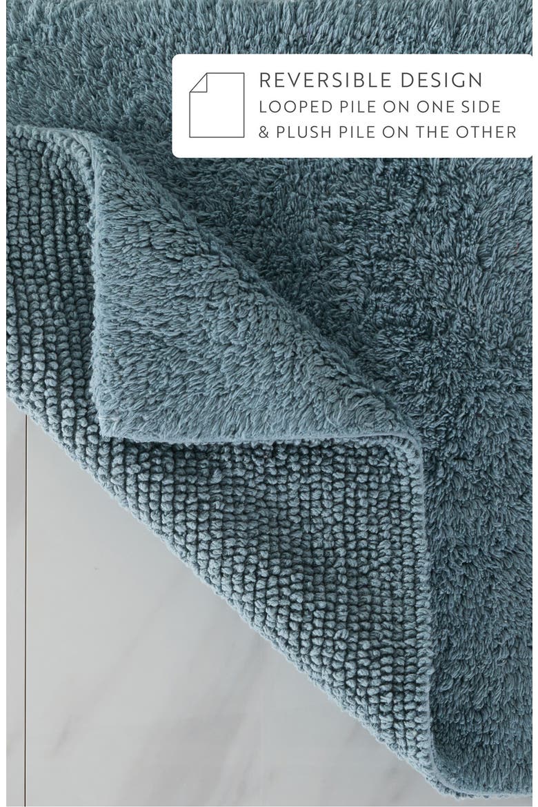 Reversible Cotton Bath Mat, Alternate, color, LIGHT BLUE