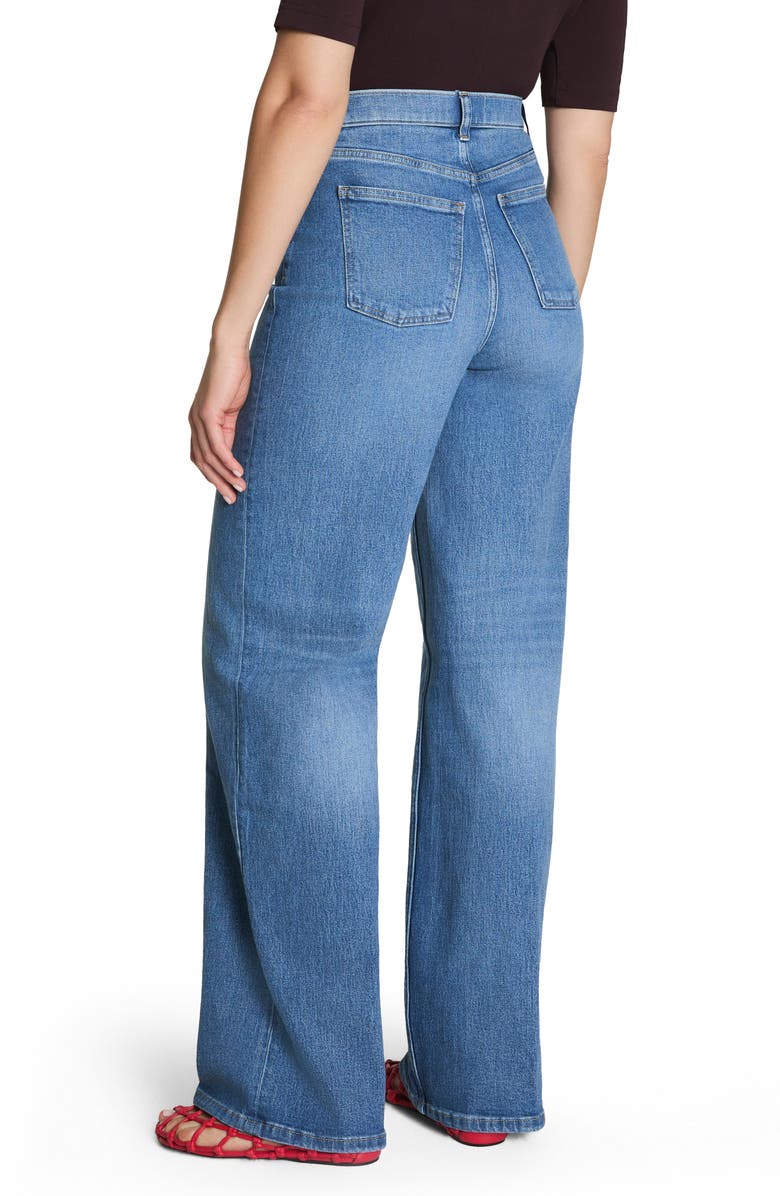 SPANX<sup>®</sup> SPANXshape<sup>™</sup> Authentic 360 High Waist Wide Leg Jeans, Alternate, color, Wilmington Wash