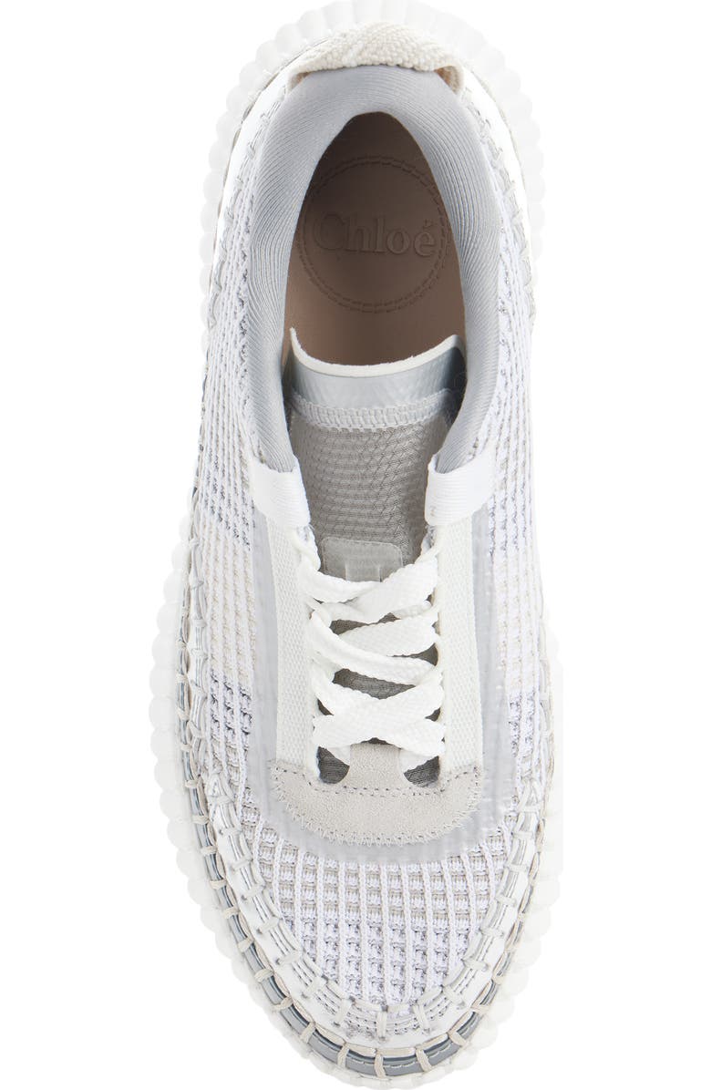 Chloé Nama Platform Sneaker, Alternate, color, Silver Grey