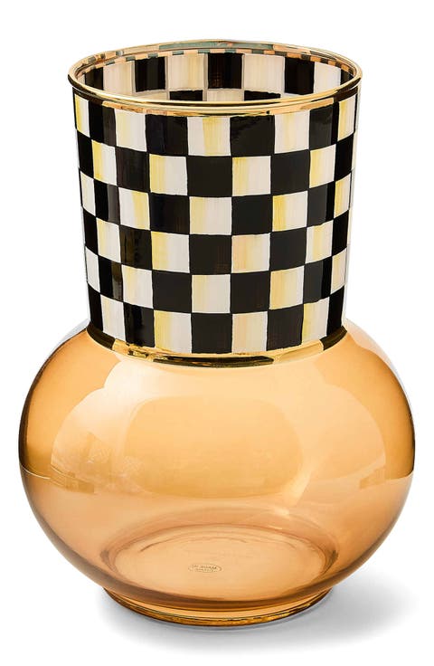 Courtly Check Glass Vase