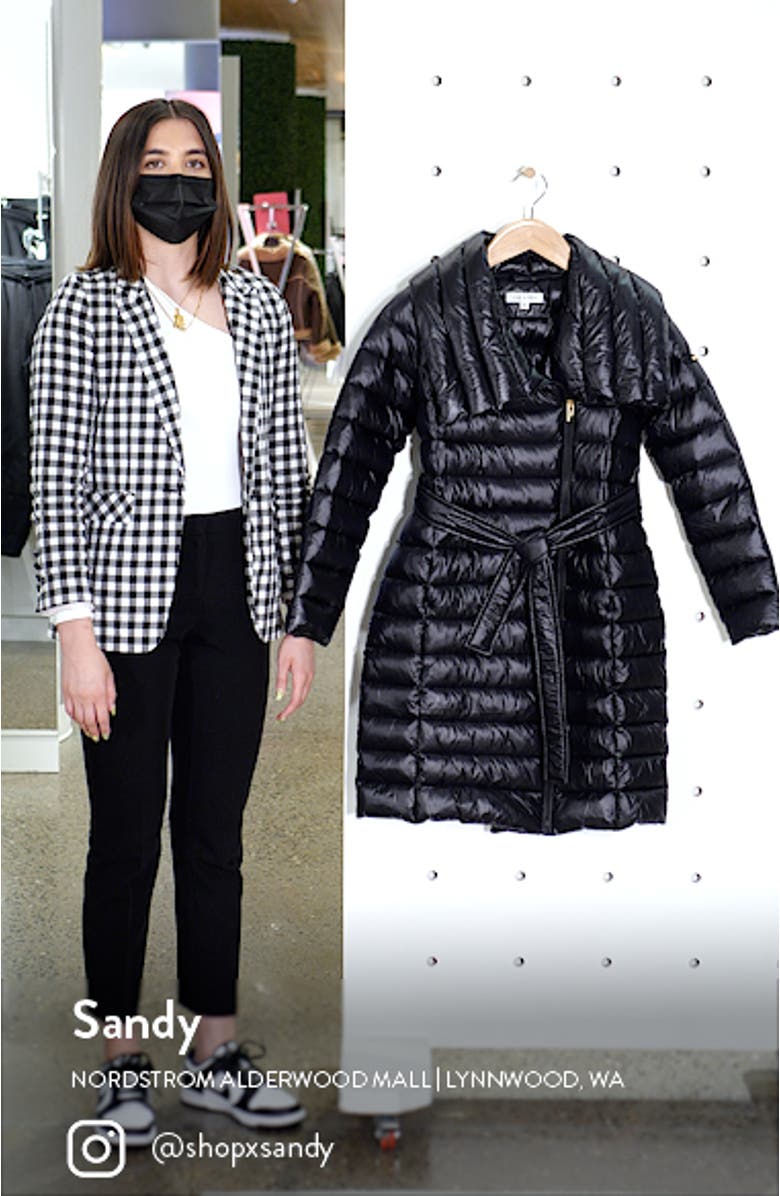 Water Repellent Belted Puffer Jacket, sales video thumbnail