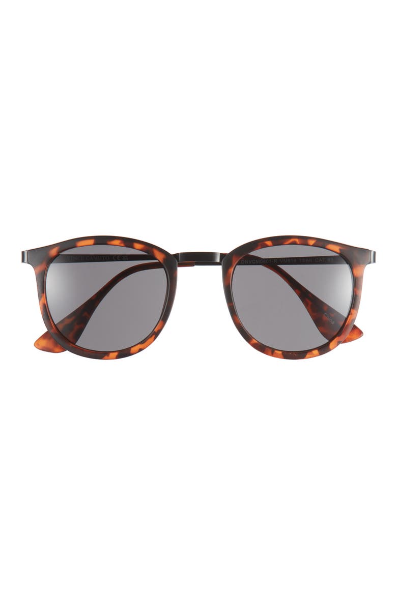 48.5mm Round Sunglasses, Main, color, TORTOISE/ BLACK