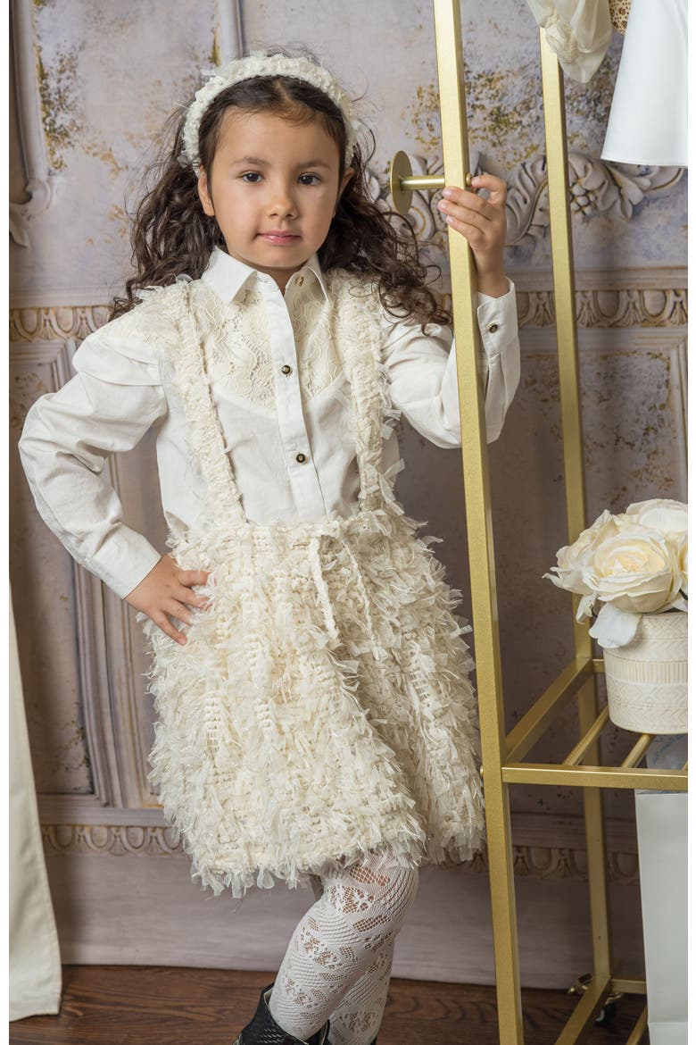 Ivanna Blouse and Skirt Set, Alternate, color, Ivory
