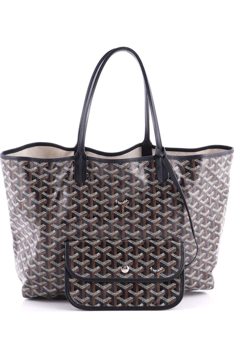 Pre-Owned Goyard Saint Louis Tote Coated Canvas GM, Alternate, color, Black