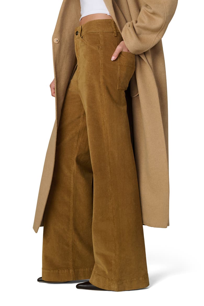 The Mia High Waist Wide Leg Corduroy Jeans, Alternate, color, BRONZE BROWN