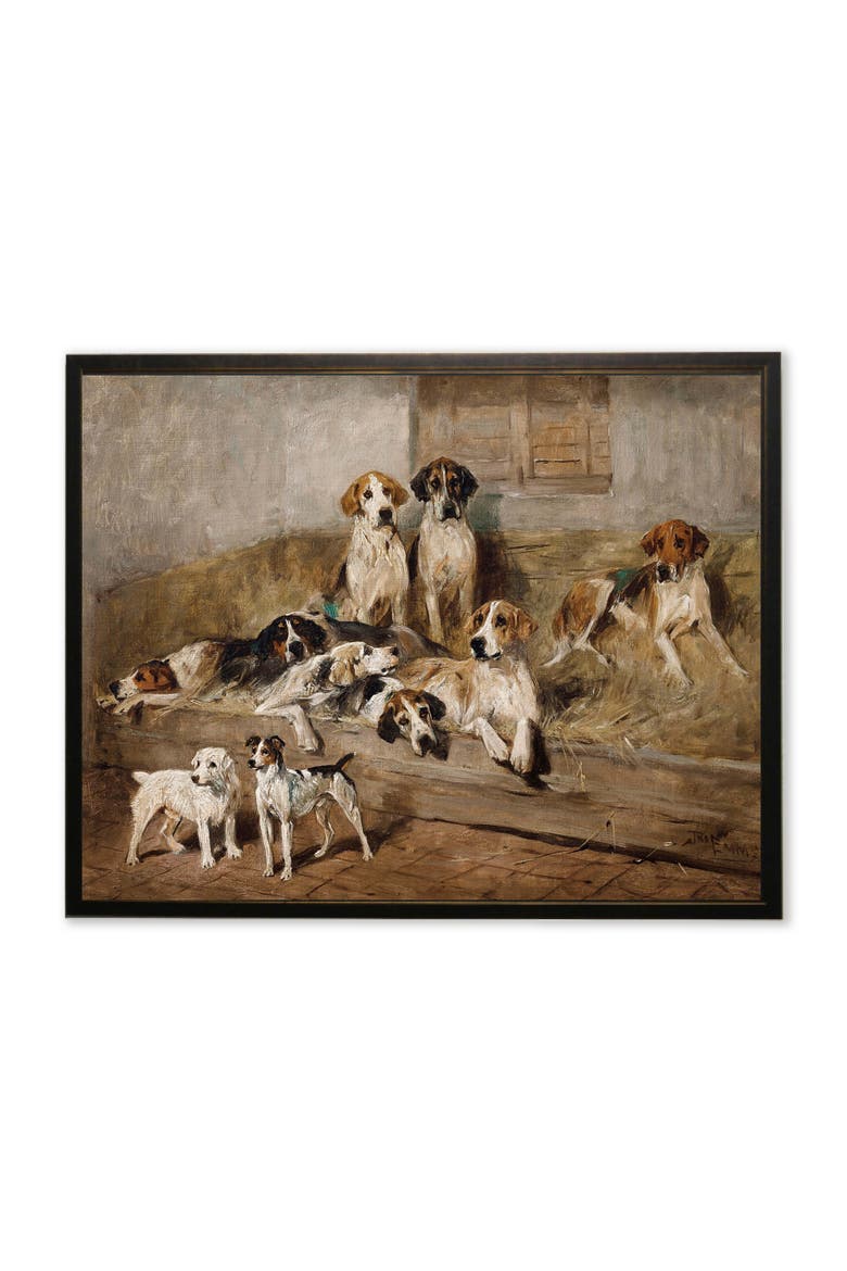 Resting Dogs in Copper and Black Frame, Main, color, Multi