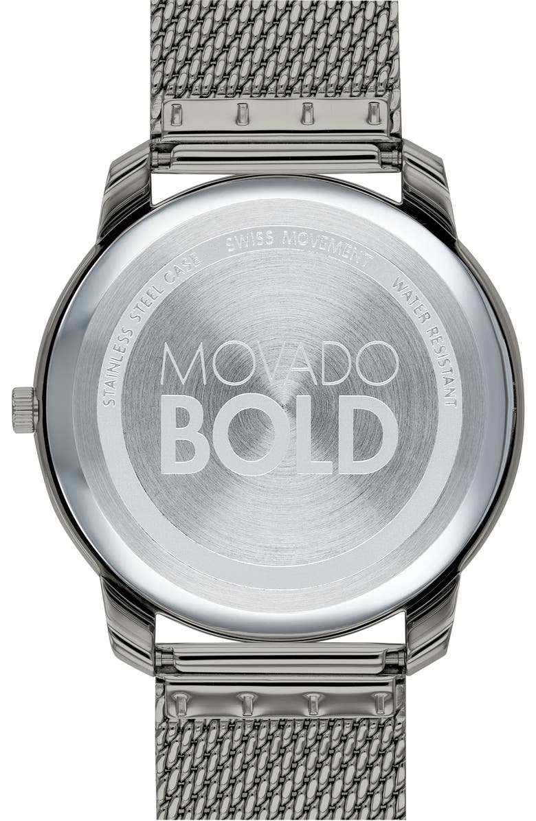Movado Bold Mesh Bracelet Watch, 42mm, Alternate, color, Gray