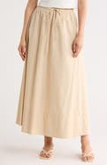 Renee C Cotton Poplin Maxi Skirt