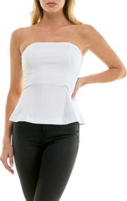 Socialite Peplum Tube Top