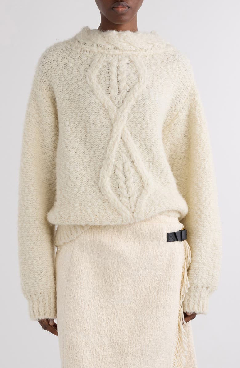 Isabel Marant Romane Alpaca Blend Sweater, Main, color, Ecru