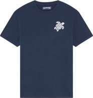 Vilebrequin Men Organic Cotton T-shirt Big Turtle Embroidery