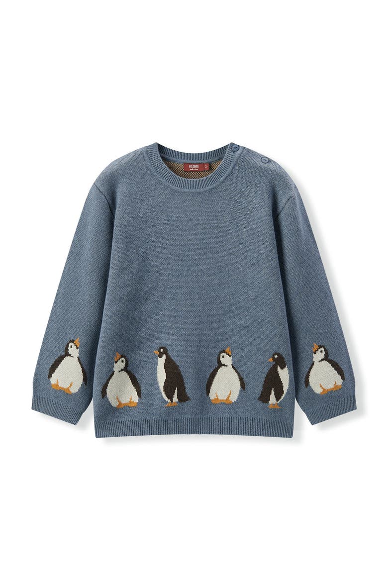 Knitted Sweater, Main, color, Penguin Family