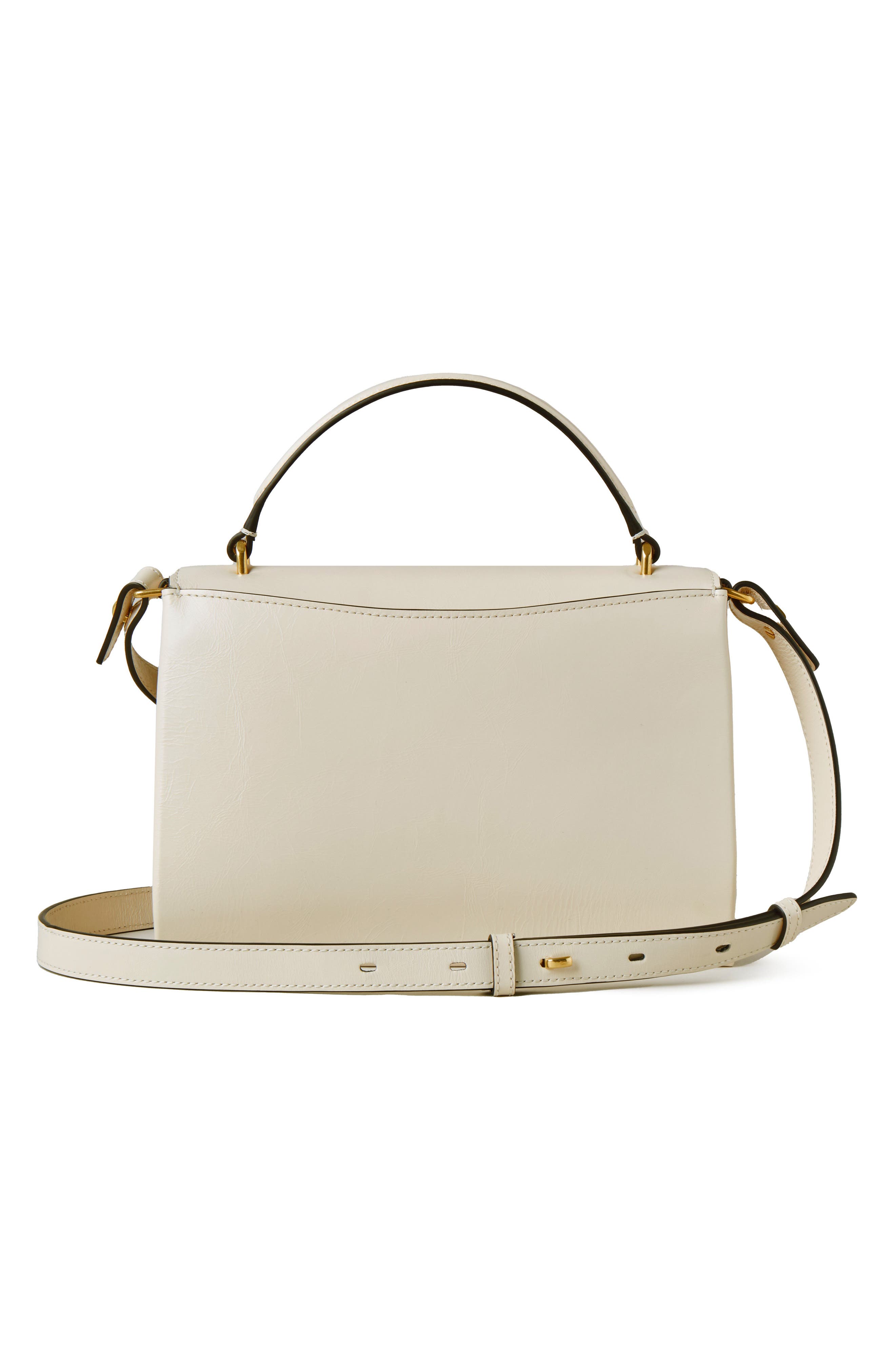 Mulberry Lana High Gloss Leather Top Handle Bag, Alternate, color, Eggshell