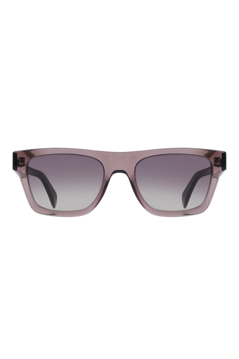 Morrel 54mm Gradient Rectangular Sunglasses, Main, color, TRANSPARENT BROWN