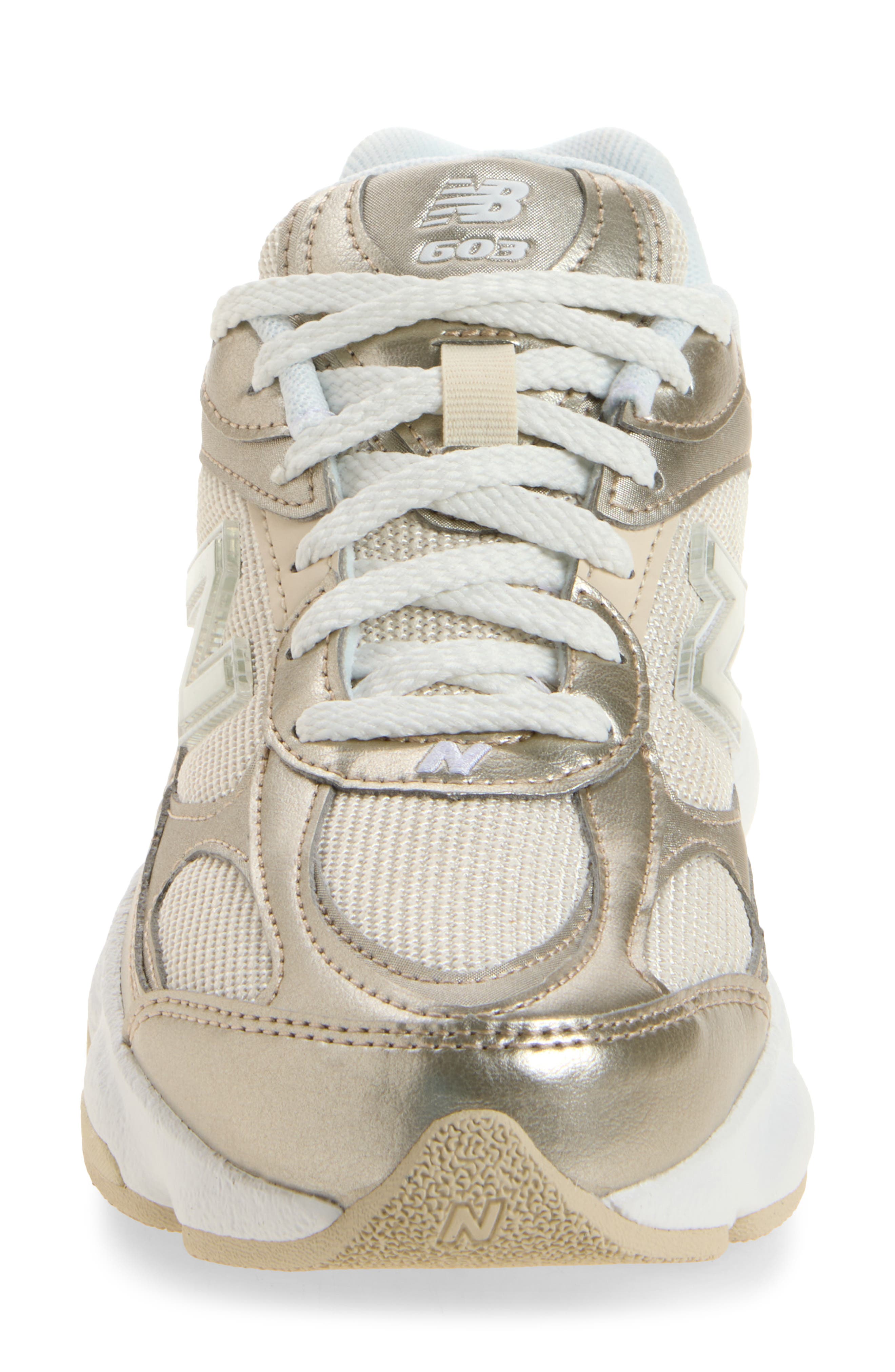603 Sneaker, Alternate, color, LINEN/ LIGHT GOLD METALLIC