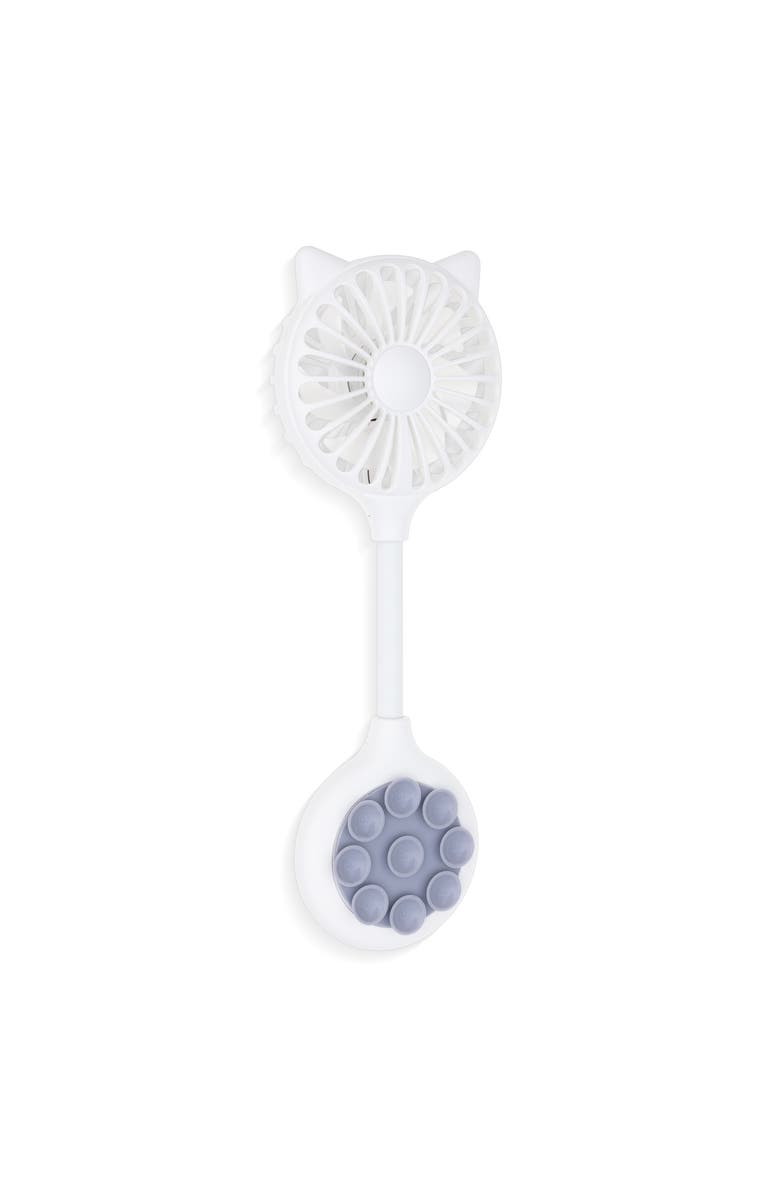 Zadro Cat Ear Beauty Fan With Suction Cup Mount, Alternate, color, White