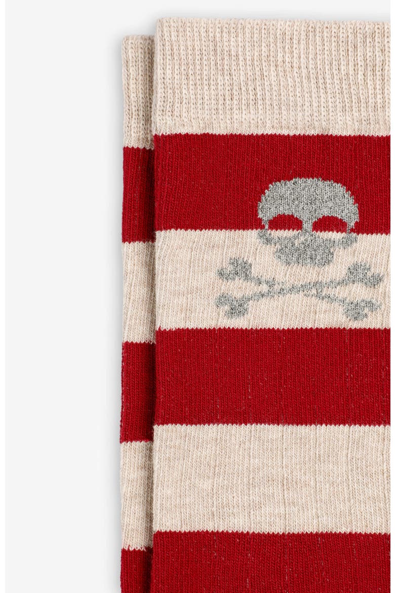 H Stripes L Socks Girls, Alternate, color, Red