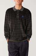 Rip Curl Disorder Stripe Long Sleeve Velour Polo