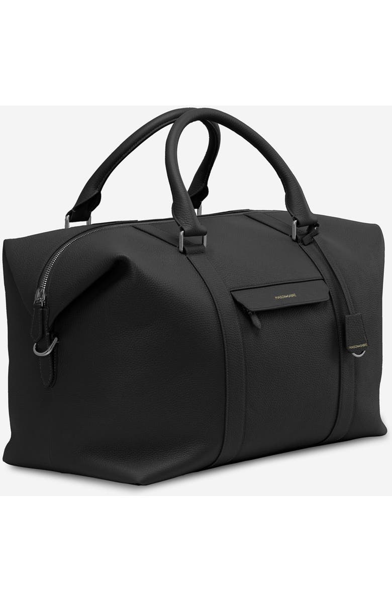 MAISON de SABRÉ Leather Duffle Bag, Alternate, color, Black Caviar