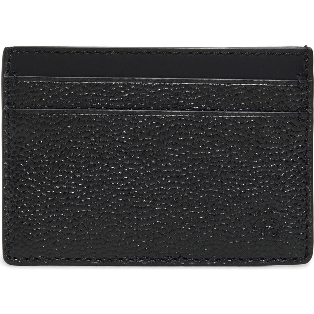 Brooks Brothers Portland Leather Card Case In Black