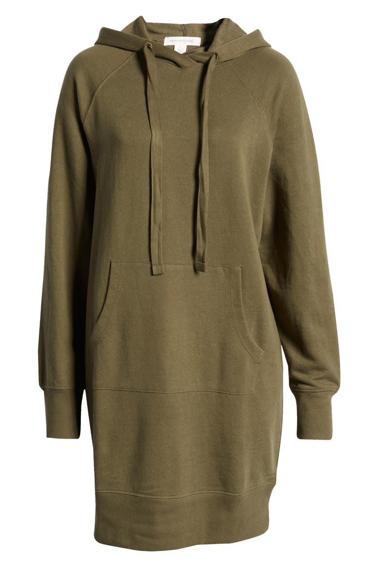 Organic Cotton Blend Long Sleeve Sweatshirt Dress, Alternate, color, OLIVE SARMA