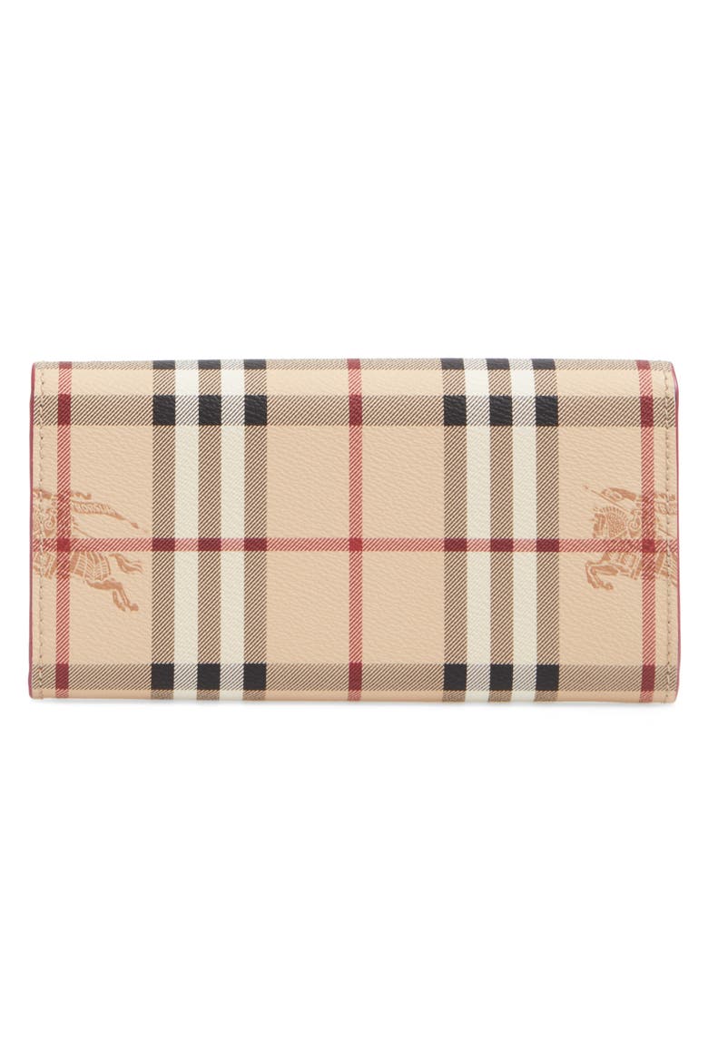 Halton Haymarket Check Continental Wallet, Alternate, color, PLUM PINK