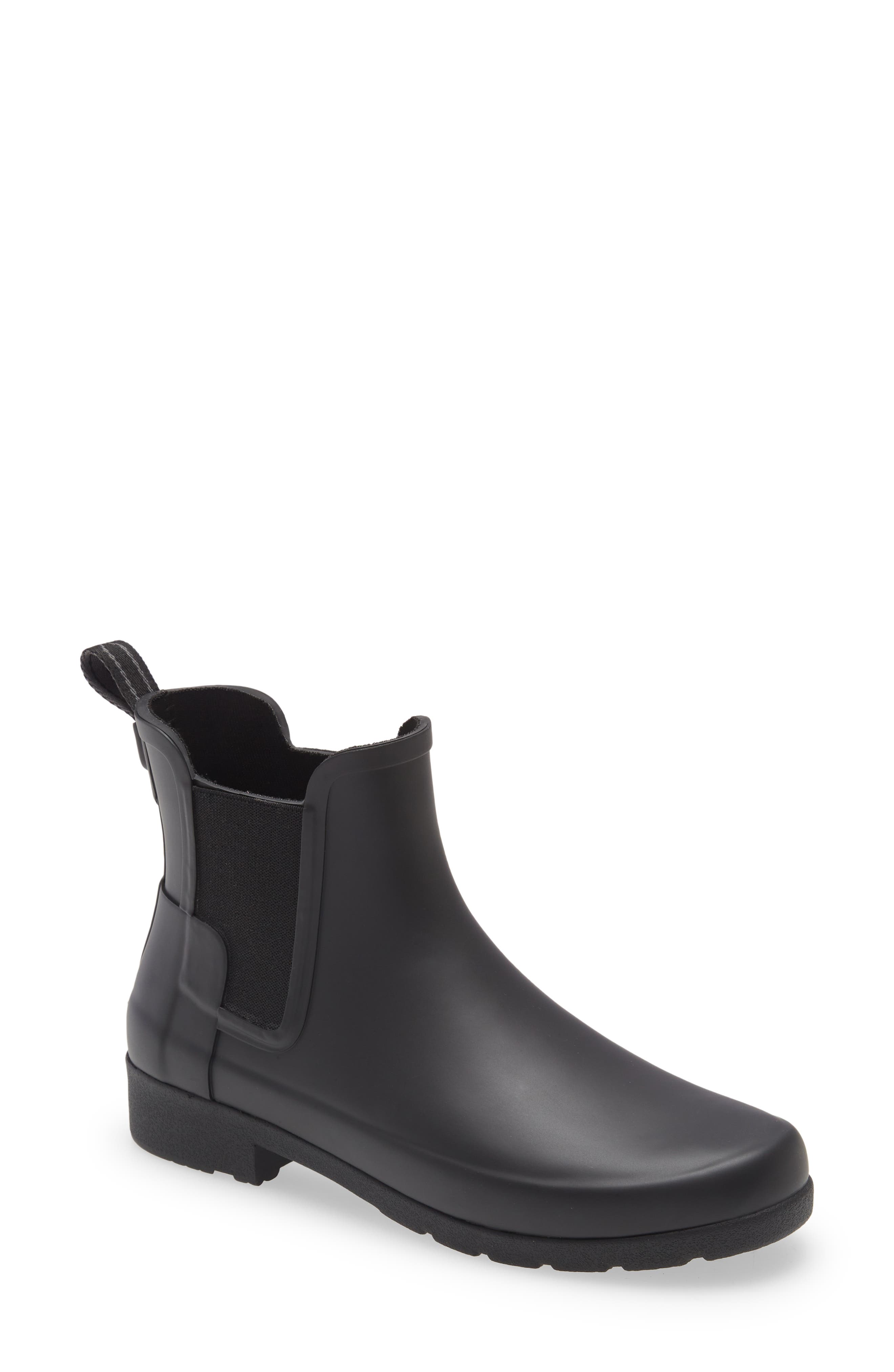 Hunter Refined Waterproof Chelsea Boot, Main, color, 